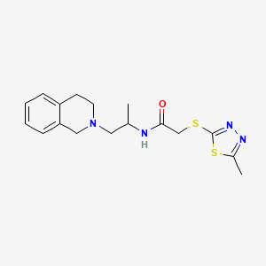 N-[2-(3,4-dihydroisoquinolin-2(1H)-yl)-1-methylethyl]-2-[(5-methyl-1,3,4-thiadiazol-2-yl)thio]acetamide