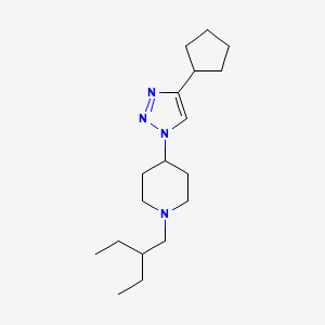 molecular formula C18H32N4 B5903585 4-(4-cyclopentyl-1H-1,2,3-triazol-1-yl)-1-(2-ethylbutyl)piperidine 