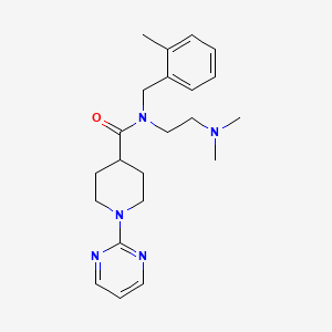 molecular formula C22H31N5O B5903600 N-[2-(dimethylamino)ethyl]-N-(2-methylbenzyl)-1-pyrimidin-2-ylpiperidine-4-carboxamide 