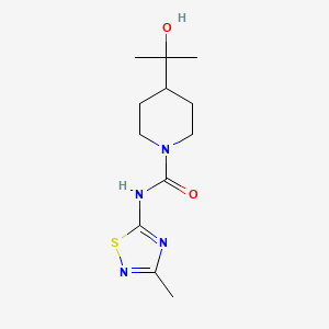 molecular formula C12H20N4O2S B5903608 4-(1-hydroxy-1-methylethyl)-N-(3-methyl-1,2,4-thiadiazol-5-yl)piperidine-1-carboxamide 