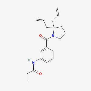 molecular formula C20H26N2O2 B5903616 N-{3-[(2,2-diallylpyrrolidin-1-yl)carbonyl]phenyl}propanamide 