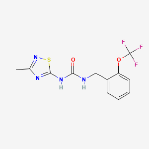 molecular formula C12H11F3N4O2S B5903631 N-(3-methyl-1,2,4-thiadiazol-5-yl)-N'-[2-(trifluoromethoxy)benzyl]urea 