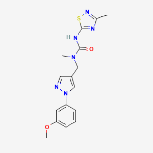 N-{[1-(3-methoxyphenyl)-1H-pyrazol-4-yl]methyl}-N-methyl-N'-(3-methyl-1,2,4-thiadiazol-5-yl)urea