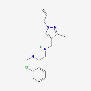 molecular formula C18H25ClN4 B5903659 N~2~-[(1-allyl-3-methyl-1H-pyrazol-4-yl)methyl]-1-(2-chlorophenyl)-N~1~,N~1~-dimethylethane-1,2-diamine 