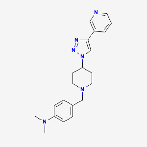 molecular formula C21H26N6 B5903667 N,N-dimethyl-4-{[4-(4-pyridin-3-yl-1H-1,2,3-triazol-1-yl)piperidin-1-yl]methyl}aniline 