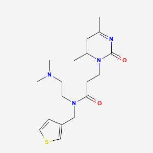 molecular formula C18H26N4O2S B5903674 N-[2-(dimethylamino)ethyl]-3-(4,6-dimethyl-2-oxopyrimidin-1(2H)-yl)-N-(3-thienylmethyl)propanamide 