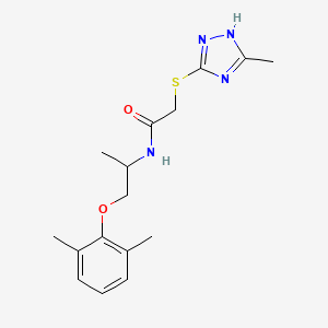 N-[2-(2,6-dimethylphenoxy)-1-methylethyl]-2-[(3-methyl-1H-1,2,4-triazol-5-yl)thio]acetamide