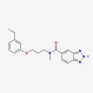 molecular formula C19H22N4O2 B5903701 N-[3-(3-ethylphenoxy)propyl]-N-methyl-1H-1,2,3-benzotriazole-5-carboxamide 