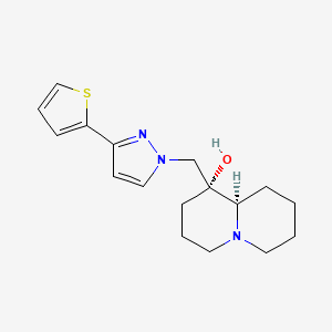 (1R,9aR)-1-{[3-(2-thienyl)-1H-pyrazol-1-yl]methyl}octahydro-2H-quinolizin-1-ol
