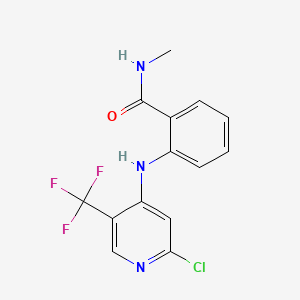 molecular formula C14H11ClF3N3O B590372 2-((2-氯-5-(三氟甲基)吡啶-4-基)氨基)-N-甲基苯甲酰胺 CAS No. 1061358-71-1