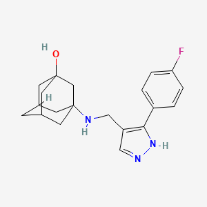 3-({[3-(4-fluorophenyl)-1H-pyrazol-4-yl]methyl}amino)adamantan-1-ol