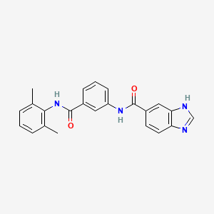 molecular formula C23H20N4O2 B5903728 N-(3-{[(2,6-dimethylphenyl)amino]carbonyl}phenyl)-1H-benzimidazole-5-carboxamide 