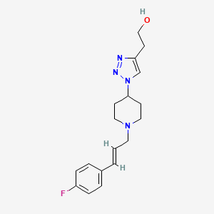 molecular formula C18H23FN4O B5903735 2-(1-{1-[(2E)-3-(4-fluorophenyl)prop-2-en-1-yl]piperidin-4-yl}-1H-1,2,3-triazol-4-yl)ethanol 