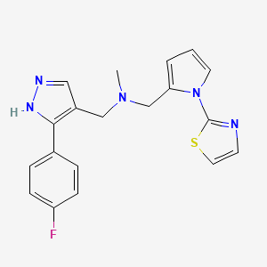 1-[5-(4-fluorophenyl)-1H-pyrazol-4-yl]-N-methyl-N-{[1-(1,3-thiazol-2-yl)-1H-pyrrol-2-yl]methyl}methanamine