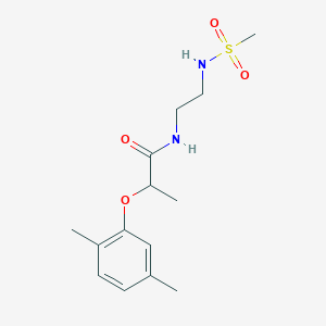 molecular formula C14H22N2O4S B5903750 2-(2,5-dimethylphenoxy)-N-{2-[(methylsulfonyl)amino]ethyl}propanamide 