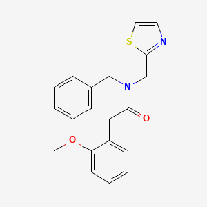 molecular formula C20H20N2O2S B5903756 N-benzyl-2-(2-methoxyphenyl)-N-(1,3-thiazol-2-ylmethyl)acetamide 