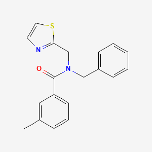 molecular formula C19H18N2OS B5903763 N-benzyl-3-methyl-N-(1,3-thiazol-2-ylmethyl)benzamide 