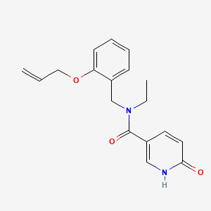 molecular formula C18H20N2O3 B5903769 N-[2-(allyloxy)benzyl]-N-ethyl-6-oxo-1,6-dihydropyridine-3-carboxamide 