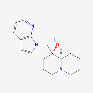 molecular formula C17H23N3O B5903795 (1R,9aR)-1-(1H-pyrrolo[2,3-b]pyridin-1-ylmethyl)octahydro-2H-quinolizin-1-ol 