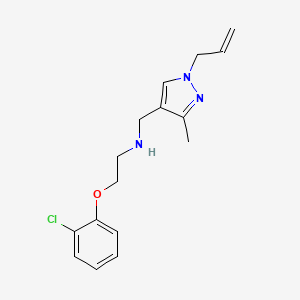 molecular formula C16H20ClN3O B5903796 N-[(1-allyl-3-methyl-1H-pyrazol-4-yl)methyl]-2-(2-chlorophenoxy)ethanamine 