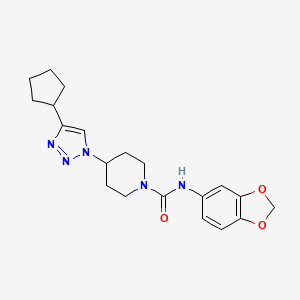 N-1,3-benzodioxol-5-yl-4-(4-cyclopentyl-1H-1,2,3-triazol-1-yl)piperidine-1-carboxamide