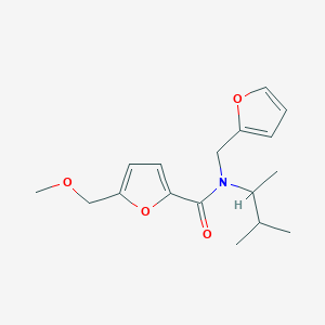 molecular formula C17H23NO4 B5903799 N-(1,2-dimethylpropyl)-N-(2-furylmethyl)-5-(methoxymethyl)-2-furamide 