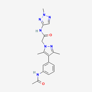 2-{4-[3-(acetylamino)phenyl]-3,5-dimethyl-1H-pyrazol-1-yl}-N-(2-methyl-2H-1,2,3-triazol-4-yl)acetamide