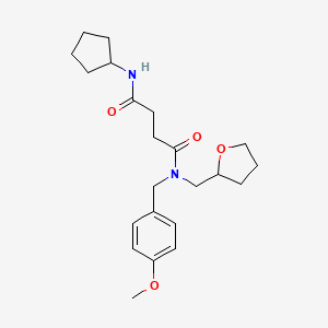 N'-cyclopentyl-N-(4-methoxybenzyl)-N-(tetrahydrofuran-2-ylmethyl)succinamide