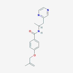 4-[(2-methylprop-2-en-1-yl)oxy]-N-(1-methyl-2-pyrazin-2-ylethyl)benzamide