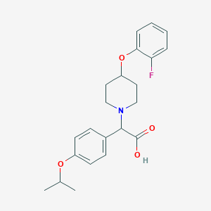 molecular formula C22H26FNO4 B5903841 [4-(2-fluorophenoxy)piperidin-1-yl](4-isopropoxyphenyl)acetic acid 