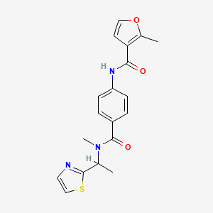 molecular formula C19H19N3O3S B5903848 2-methyl-N-[4-({methyl[1-(1,3-thiazol-2-yl)ethyl]amino}carbonyl)phenyl]-3-furamide 