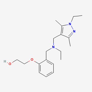 2-[2-({ethyl[(1-ethyl-3,5-dimethyl-1H-pyrazol-4-yl)methyl]amino}methyl)phenoxy]ethanol