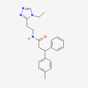 molecular formula C22H26N4O B5903865 N-[2-(4-ethyl-4H-1,2,4-triazol-3-yl)ethyl]-3-(4-methylphenyl)-3-phenylpropanamide 