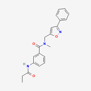 N-methyl-N-[(3-phenylisoxazol-5-yl)methyl]-3-(propionylamino)benzamide