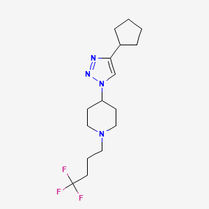 4-(4-cyclopentyl-1H-1,2,3-triazol-1-yl)-1-(4,4,4-trifluorobutyl)piperidine