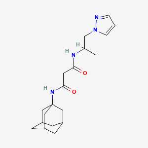 N-1-adamantyl-N'-[1-methyl-2-(1H-pyrazol-1-yl)ethyl]malonamide