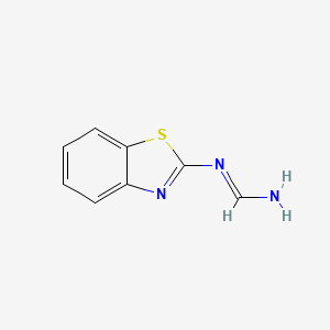 molecular formula C8H7N3S B590393 N-1,3-Benzothiazol-2-ylimidoformamide CAS No. 128651-23-0