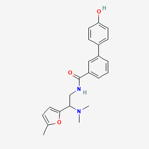 molecular formula C22H24N2O3 B5903936 N-[2-(dimethylamino)-2-(5-methyl-2-furyl)ethyl]-4'-hydroxybiphenyl-3-carboxamide 