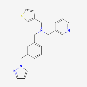 1-[3-(1H-pyrazol-1-ylmethyl)phenyl]-N-(pyridin-3-ylmethyl)-N-(3-thienylmethyl)methanamine