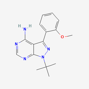 molecular formula C16H19N5O B590395 1-(tert-Butyl)-3-(2-methoxyphenyl)-1H-pyrazolo[3,4-d]pyrimidin-4-amine CAS No. 1797105-85-1