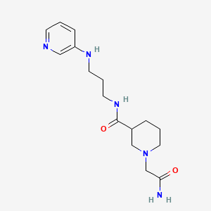 molecular formula C16H25N5O2 B5903961 1-(2-amino-2-oxoethyl)-N-[3-(pyridin-3-ylamino)propyl]piperidine-3-carboxamide 