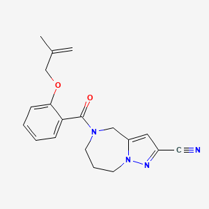 5-{2-[(2-methylprop-2-en-1-yl)oxy]benzoyl}-5,6,7,8-tetrahydro-4H-pyrazolo[1,5-a][1,4]diazepine-2-carbonitrile