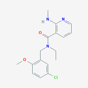 molecular formula C17H20ClN3O2 B5903968 N-(5-chloro-2-methoxybenzyl)-N-ethyl-2-(methylamino)nicotinamide 