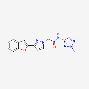 2-[3-(1-benzofuran-2-yl)-1H-pyrazol-1-yl]-N-(2-ethyl-2H-1,2,3-triazol-4-yl)acetamide