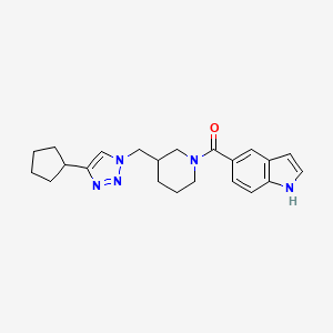 5-({3-[(4-cyclopentyl-1H-1,2,3-triazol-1-yl)methyl]piperidin-1-yl}carbonyl)-1H-indole