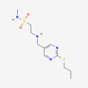 molecular formula C11H20N4O2S2 B5903983 N-methyl-2-({[2-(propylthio)pyrimidin-5-yl]methyl}amino)ethanesulfonamide 