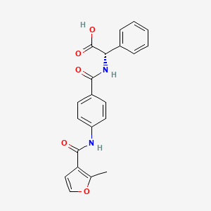 (2S)-({4-[(2-methyl-3-furoyl)amino]benzoyl}amino)(phenyl)acetic acid