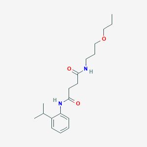 molecular formula C19H30N2O3 B5903998 N-(2-isopropylphenyl)-N'-(3-propoxypropyl)succinamide 
