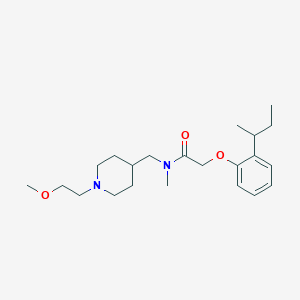 molecular formula C22H36N2O3 B5904011 2-(2-sec-butylphenoxy)-N-{[1-(2-methoxyethyl)piperidin-4-yl]methyl}-N-methylacetamide 