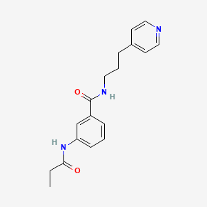 molecular formula C18H21N3O2 B5904014 3-(propionylamino)-N-(3-pyridin-4-ylpropyl)benzamide 